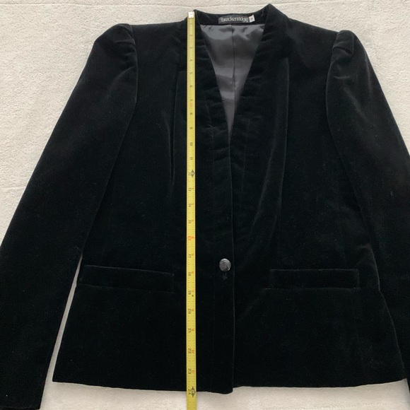 Breckenridge Vintage Black Velvet Jacket Blazer. 8 - Picture 7 of 8